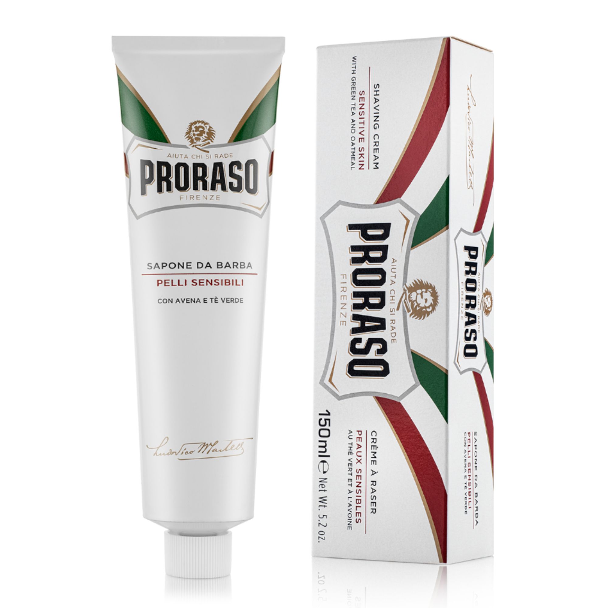 PRORASO White mydło do golenia w tubce skóra wrażliwa 150 ml