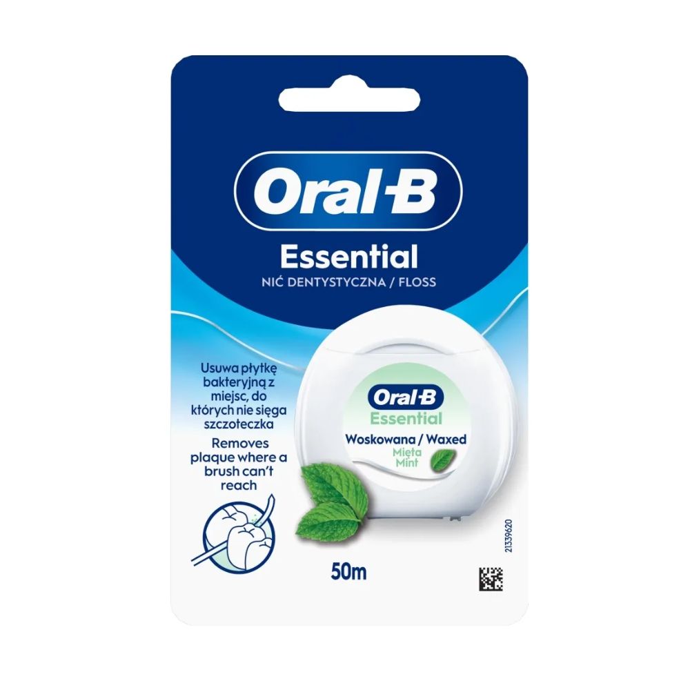 Oral-B Essential Floss Waxed Mint 50 m nić dentystyczna 1 sztuka
