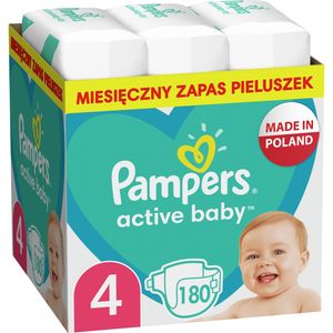 Pampers Active Baby, rozmiar 4, 180 pieluszek, 9kg-14kg