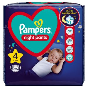 Pampers Night Pants Pieluchomajtki, rozmiar 4, 25 sztuk, 9kg-15kg