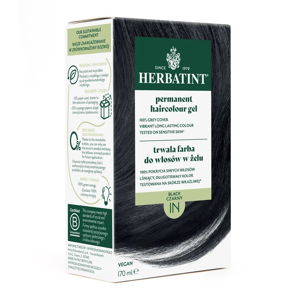 Herbatint Farba do włosów 1N czarny 170 ml