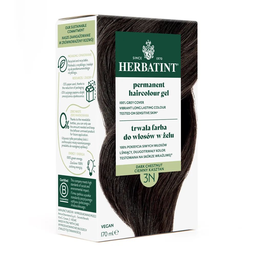Herbatint Farba do włosów 3N Ciemny Kasztan 170 ml
