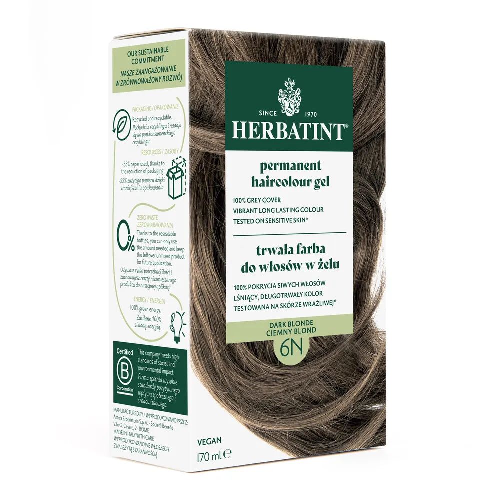 Herbatint Farba do włosów 6N ciemny blond 170 ml
