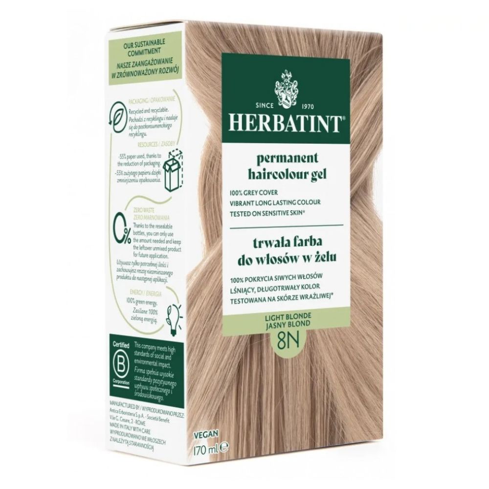 Herbatint Farba do włosów 8N jasny blond 170 ml