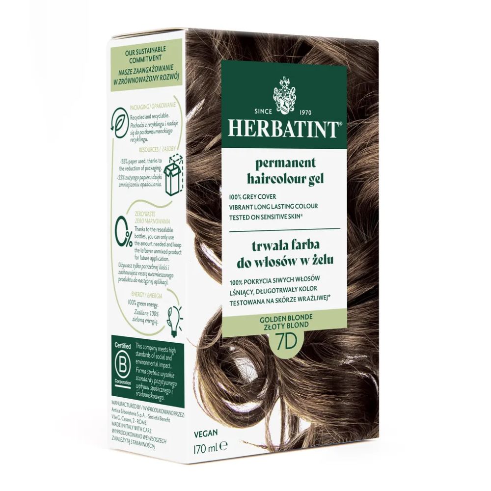 Herbatint Farba do włosów 7D Złoty Blond 170 ml