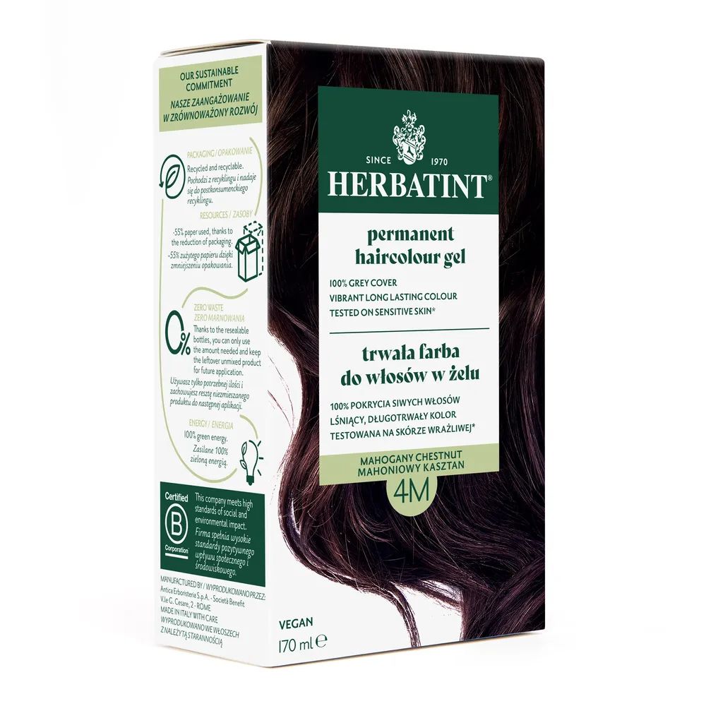 Herbatint Farba do włosów 4M Mahoniowy Kasztan 170 ml