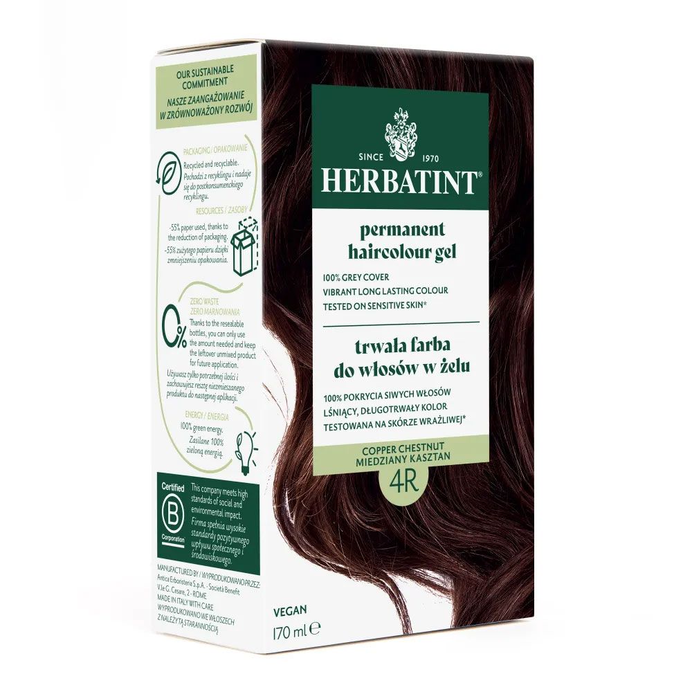 Herbatint Farba do włosów 4R miedziany kasztan 170 ml