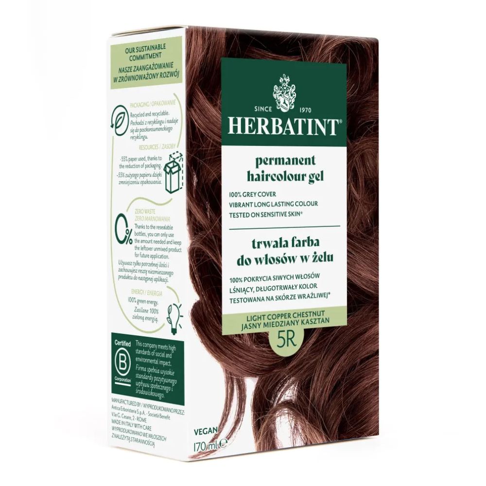 Herbatint Farba do włosów 5R jasny miedziany kasztan 170 ml