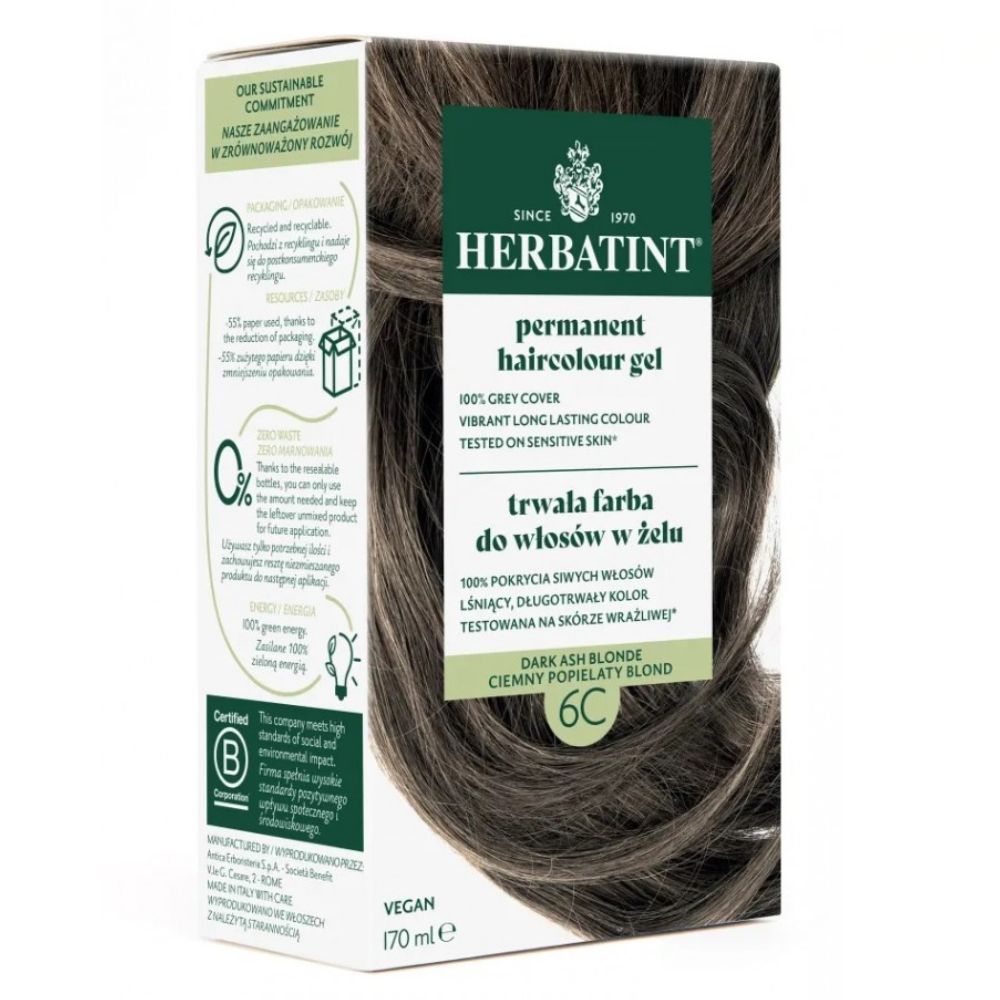 Herbatint Farba do włosów 6C ciemny popielaty blond 170 ml