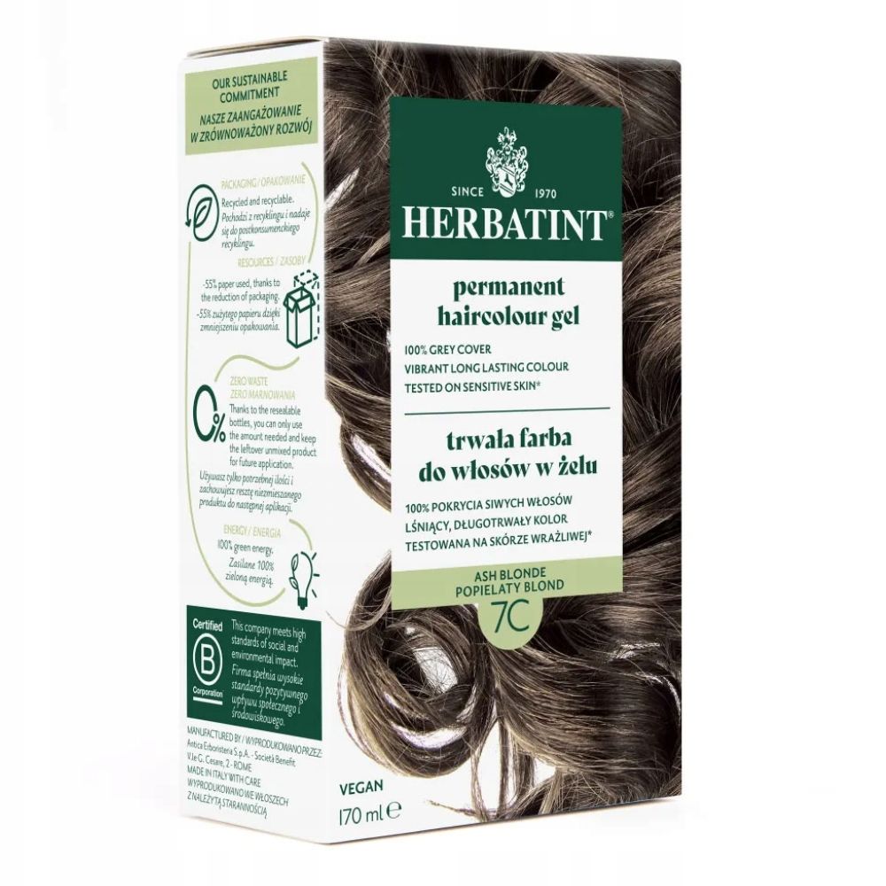 Herbatint Farba do włosów 7C popielaty blond 170 ml