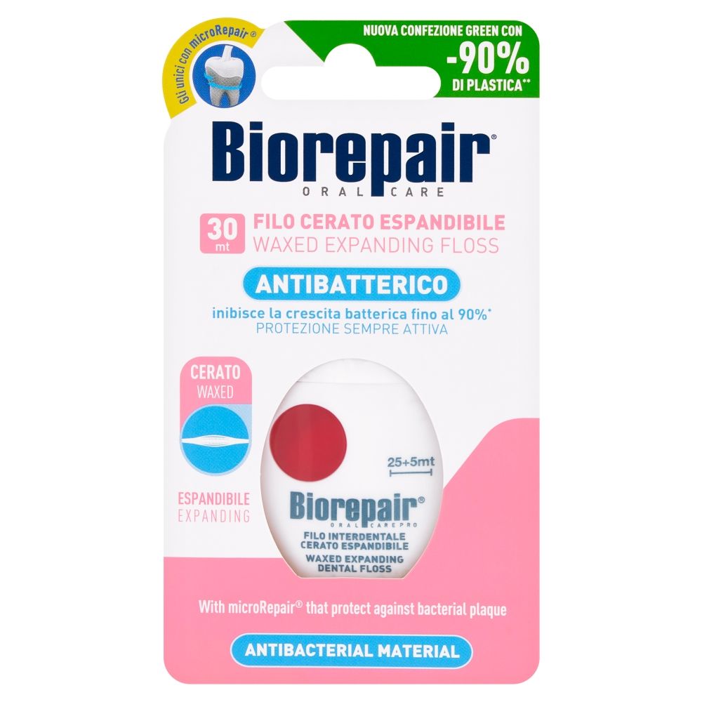 Biorepair pęczniejąca woskowana nić dentystyczna 30 m 1 sztuka