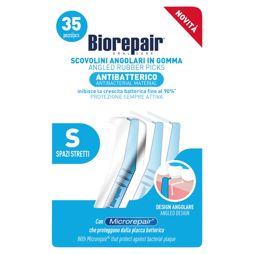 Biorepair kątowe szczoteczki gumowe S 35 sztuk