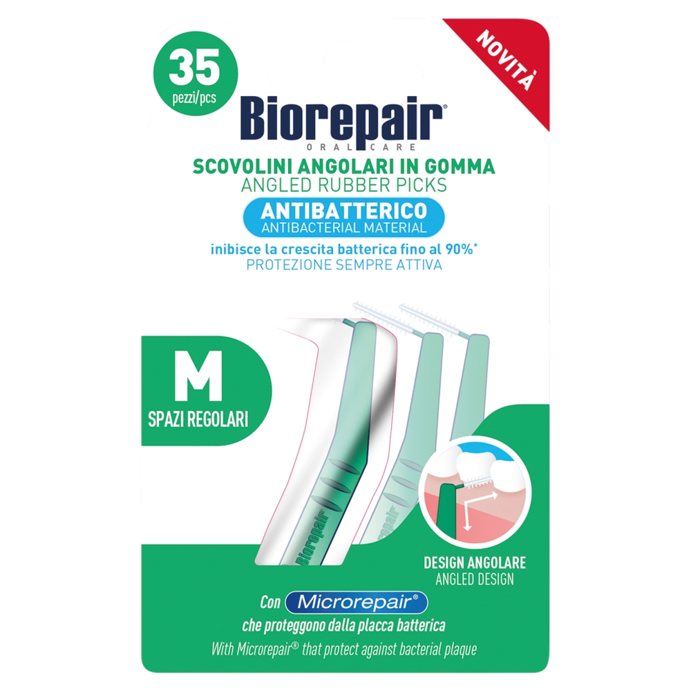 Biorepair kątowe szczoteczki gumowe M 35 sztuk