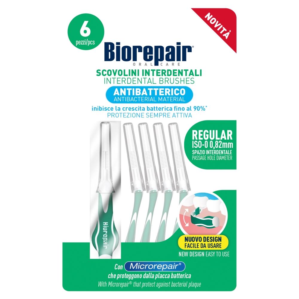 Biorepair antybakteryjne szczoteczki międzyzębowe 0,82 mm 6 sztuk