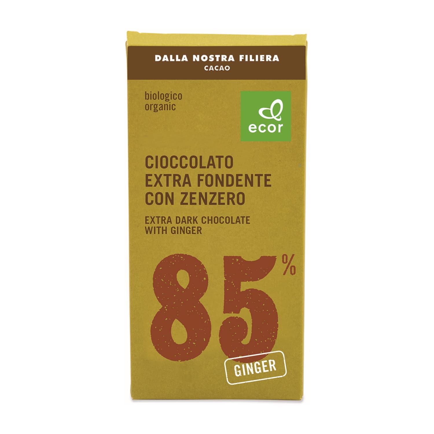 ECOR CZEKOL GORZ.MIN.85% IMBIR BIO 80G main product photo