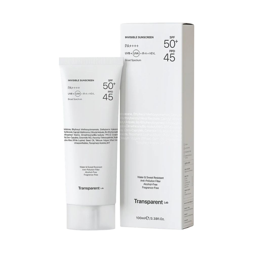Transparent Lab Invisible sunscreen SPF50+ Krem przeciwsłoneczny 100 ml