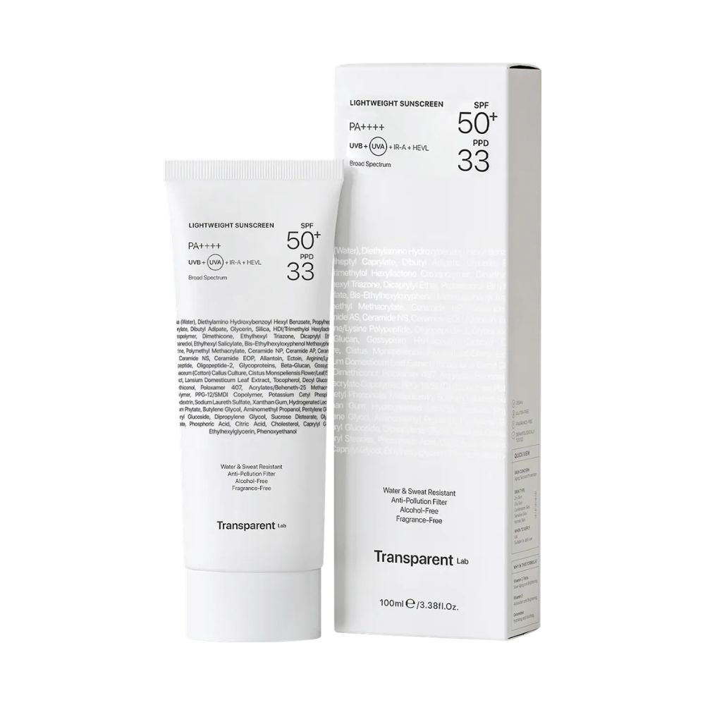 Transparent Lab Lightweight sunscreen SPF50+ krem do opalania 100 ml