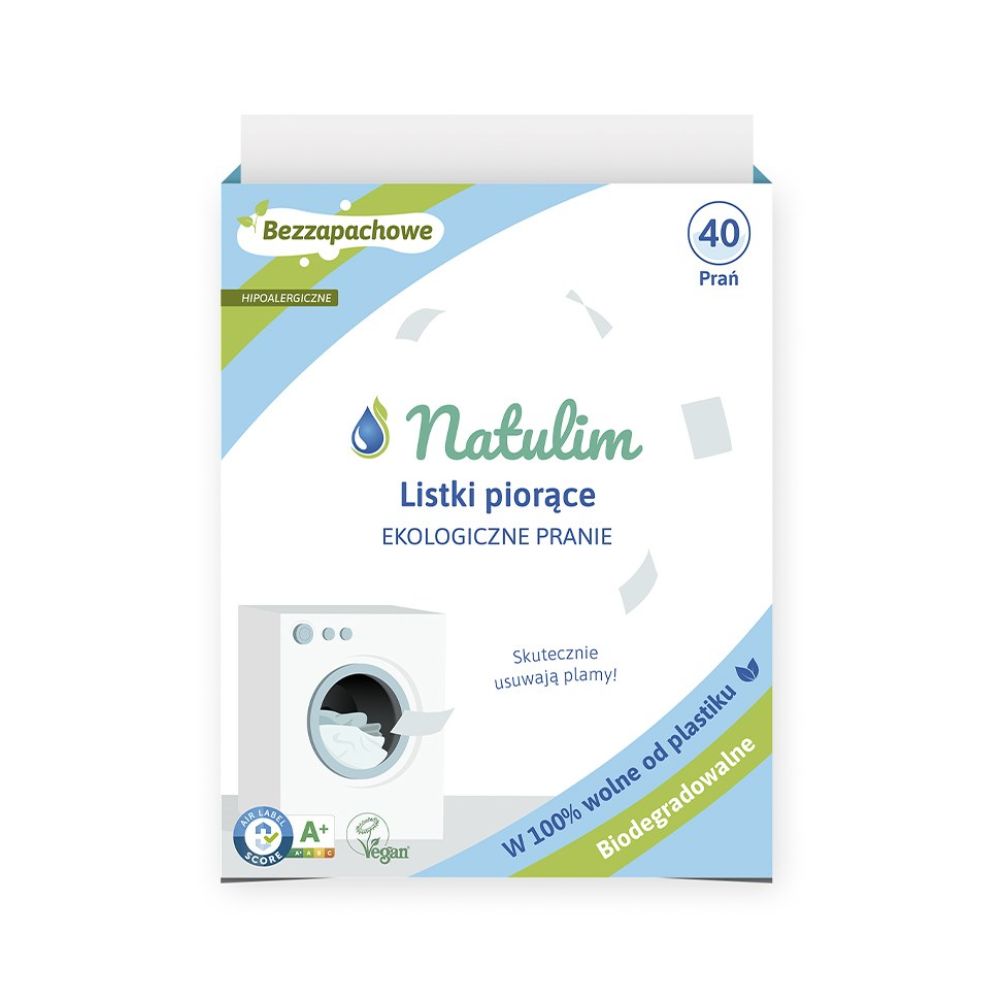Natulim Eko-Listki do prania bezzapachowe 40 szt