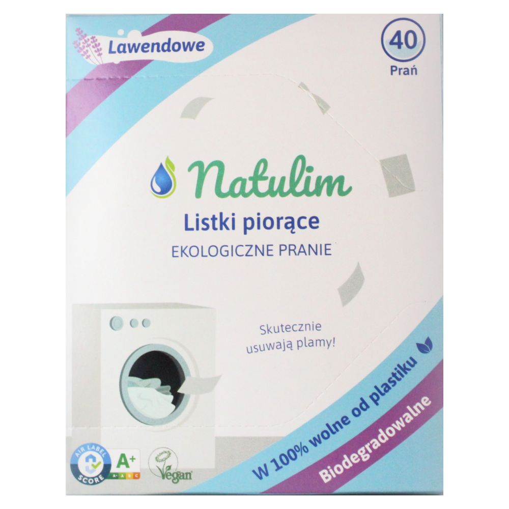 Natulim Eko-Listki piorące lawendowe 40 sztuk