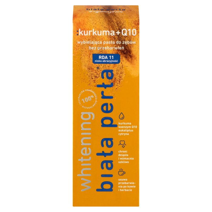 Biała Perła Wybielająca pasta do zębów bez przebarwień kurkuma + Q10 75 ml main product photo