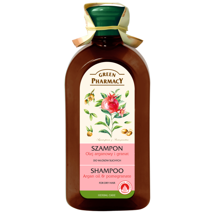 GREEN PHARMACY SZAMPON ARGAN / GRANAT DO WŁOSÓW SUCHYCH, 350ML main product photo