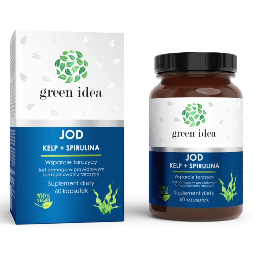 Green Idea JOD Kelp + Spirulina Suplement diety 60 kapsułek