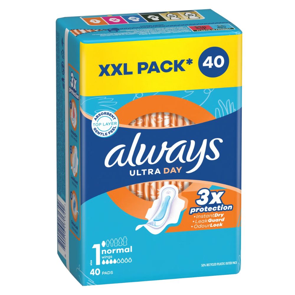 Always Ultra Day podpaski ze skrzydełkami Normal 40 sztuk