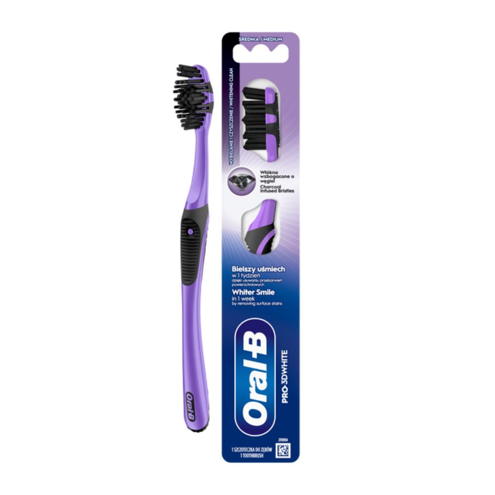 Oral-B Pro-3D White Charcoal szczoteczka do zębów 1 sztuka