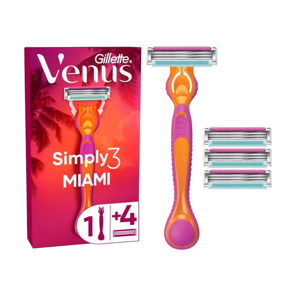 Gillette Venus Simply3 Miami Vibes Hibrid Maszynka do golenia + 4 wkłady