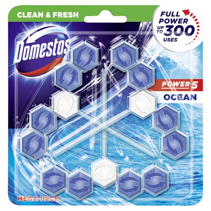 Domestos Power 5 Ocean Kostka toaletowa 3 x 55 g main product photo