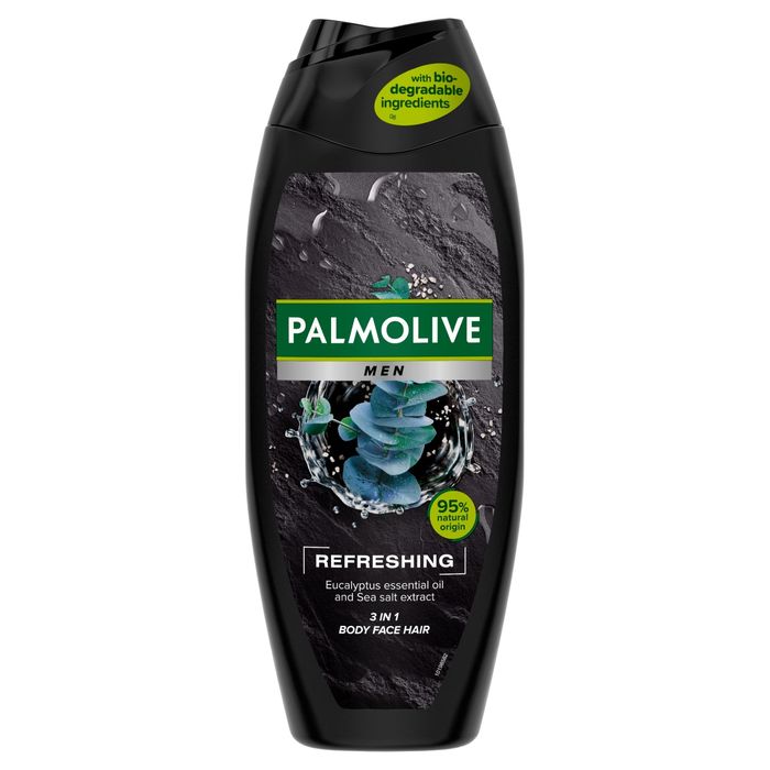 Palmolive MEN Refreshing odświeżający żel pod prysznic dla mężczyzn 3w1 eukaliptus sól morska 500ml main product photo