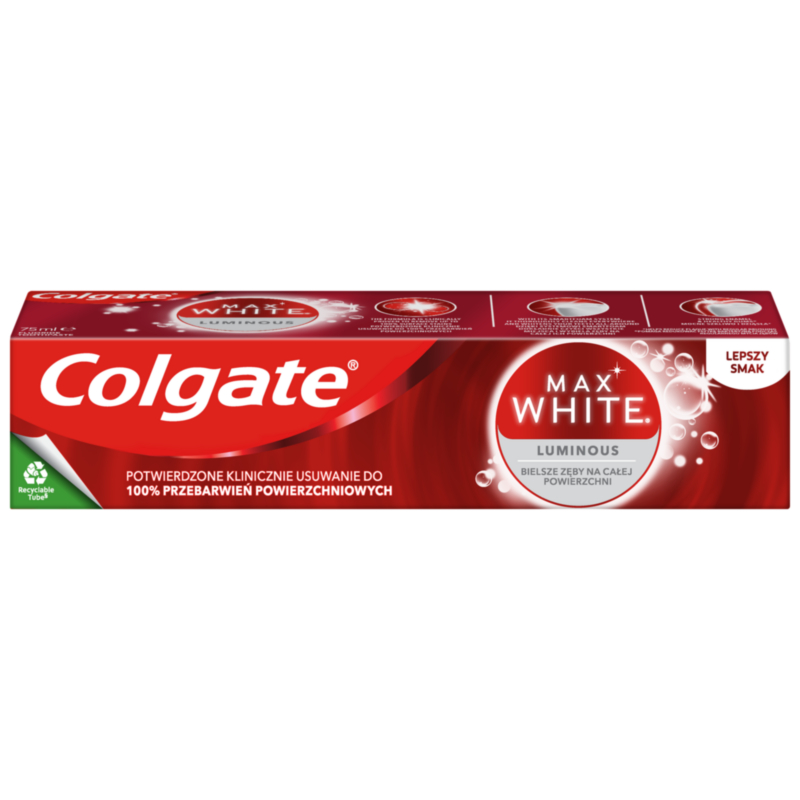 Colgate Max White Luminous Wybielająca pasta do zebów z fluorem 75 ml