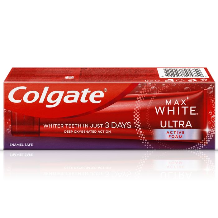 Colgate Max White Ultra Active Foam wybielająca pasta do zębów 50ml main product photo