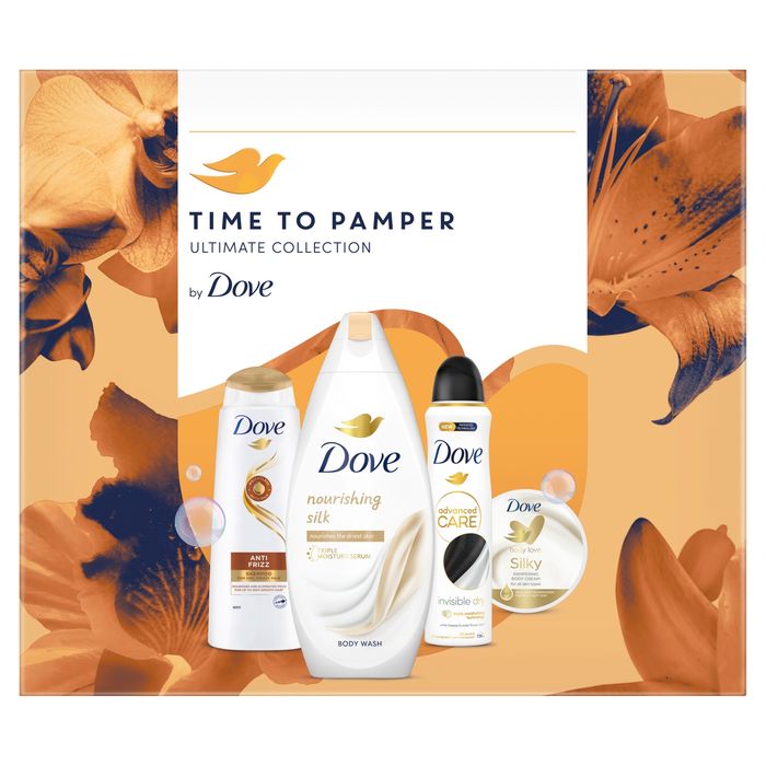 DOVE Zestaw kosmetyków Time to Pamper Ultimate collection : żel pod prysznic, antyperspirant, krem do ciała, szampon main product photo