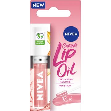 Nivea Caring Lip Oil Rosé Pielęgnujący olejek do ust 5,5 ml