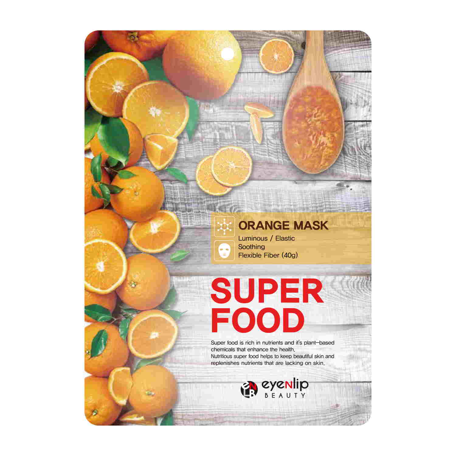 Eyenlip Super Food Maseczka w Płachcie Rozświetlająco-uelastyczniająca 30 g