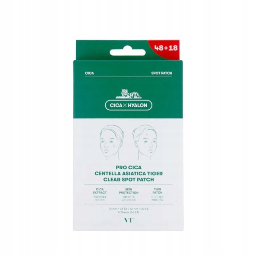 VT Cosmetics Pro Cica Centella Asiatica Tiger Clear Spot Patch 66 sztuk