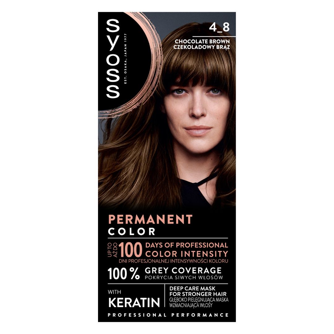 Syoss Permanent Coloration farba do włosów trwale koloryzująca 4-8 czekoladowy brąz