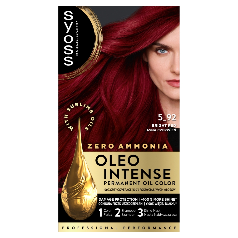 Syoss Oleo Intense 5_92 Jasna Czerwień farba do włosów 1 sztuka