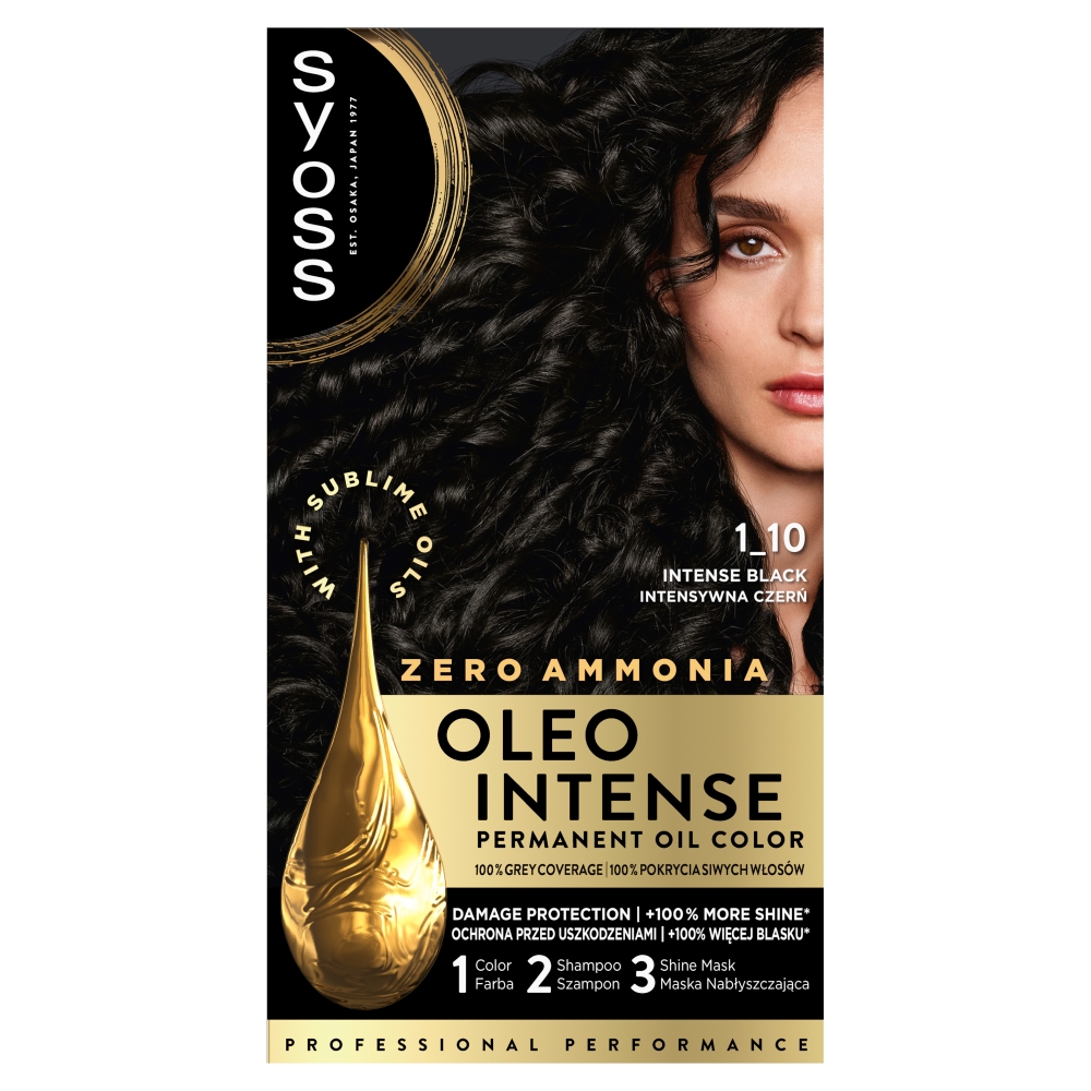 Syoss Oleo Intense 1_10 Intensywna Czerń farba do włosów 1 sztuka