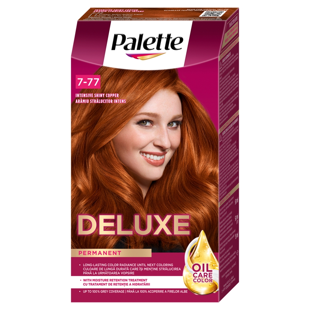Palette Deluxe 7-77 Intensywna Lśniąca Miedź farba do włosów 1 sztuka