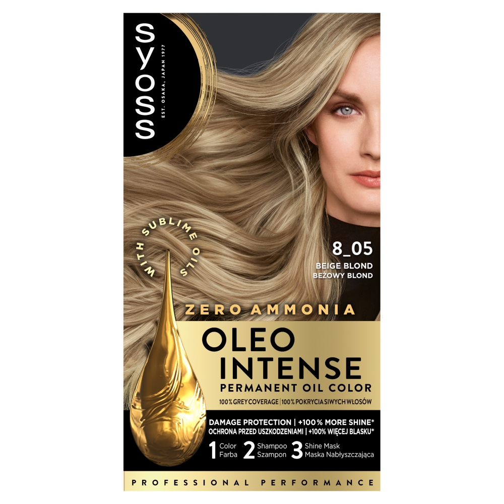 Syoss Oleo Intense 8_05 Beżowy Blond farba do włosów 1 sztuka
