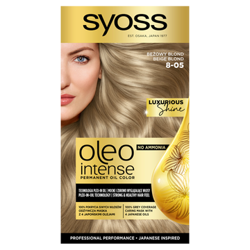 Syoss Oleo Intense Farba do włosów 8-05 beżowy blond
