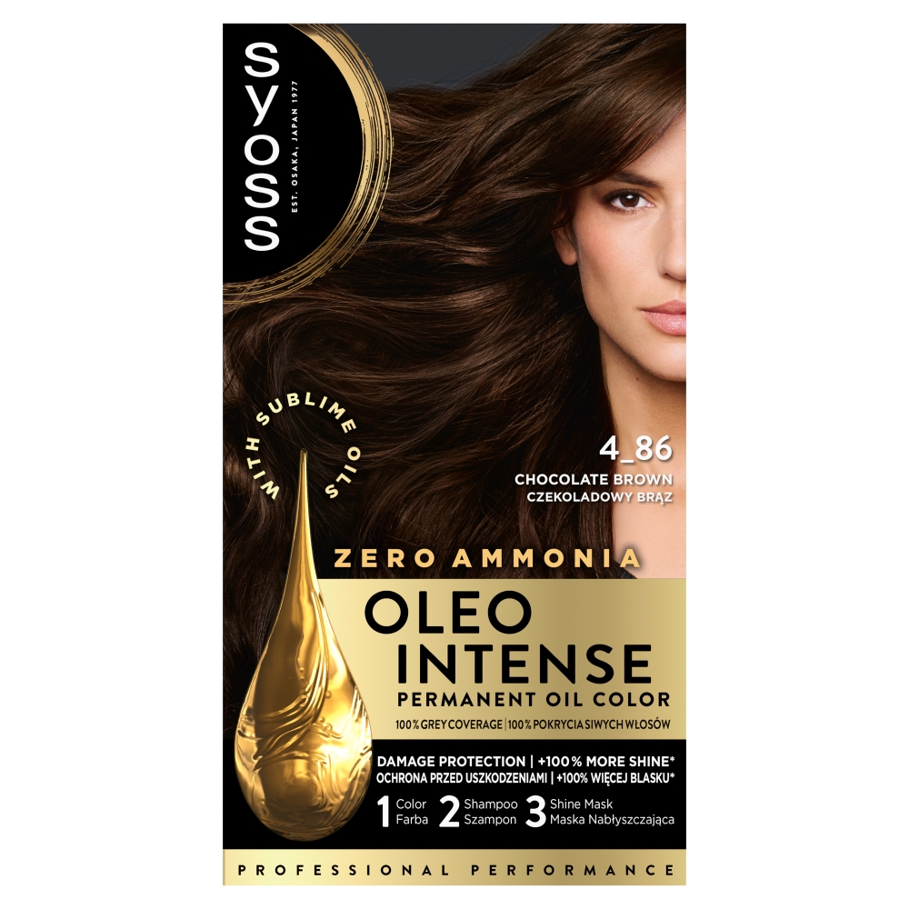 Syoss Oleo Intense 4_86 Czekoladowy Brąz farba do włosów 1 sztuka