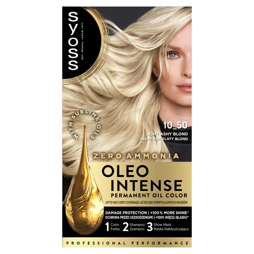 Syoss Oleo Intense 10_50 Popielaty Blond farba do włosów 1 sztuka