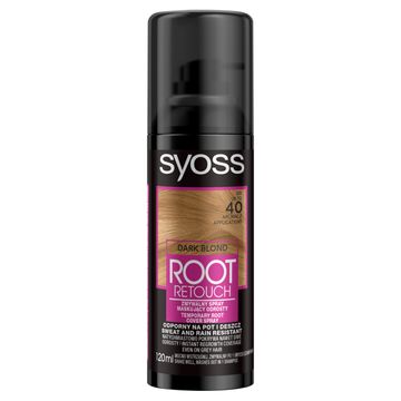 Syoss Root Retouch Zmywalny spray maskujący odrosty ciemny blond 120 ml