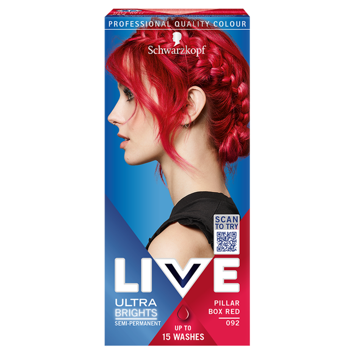 Schwarzkopf Live Ultra Brights or Pastel farba do włosów 092 Pillar Box Red 