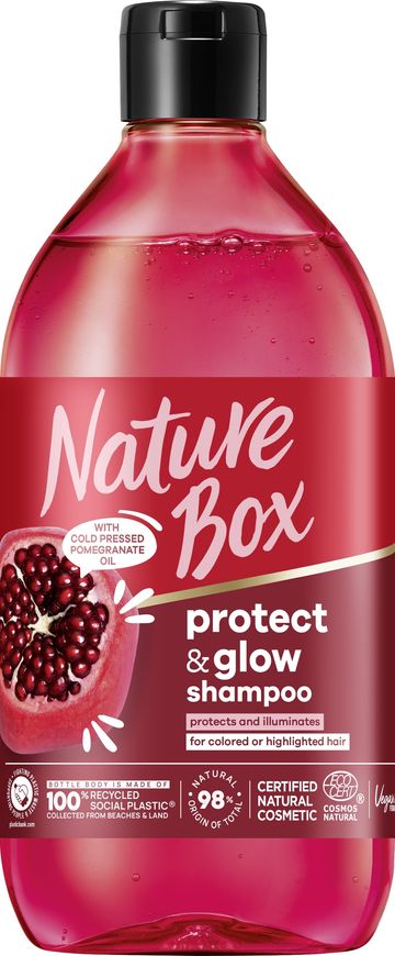 Nature Box Pomegranate Oil Chroniący kolor szampon do włosów farbowanych z olejem z granatu 385 ml