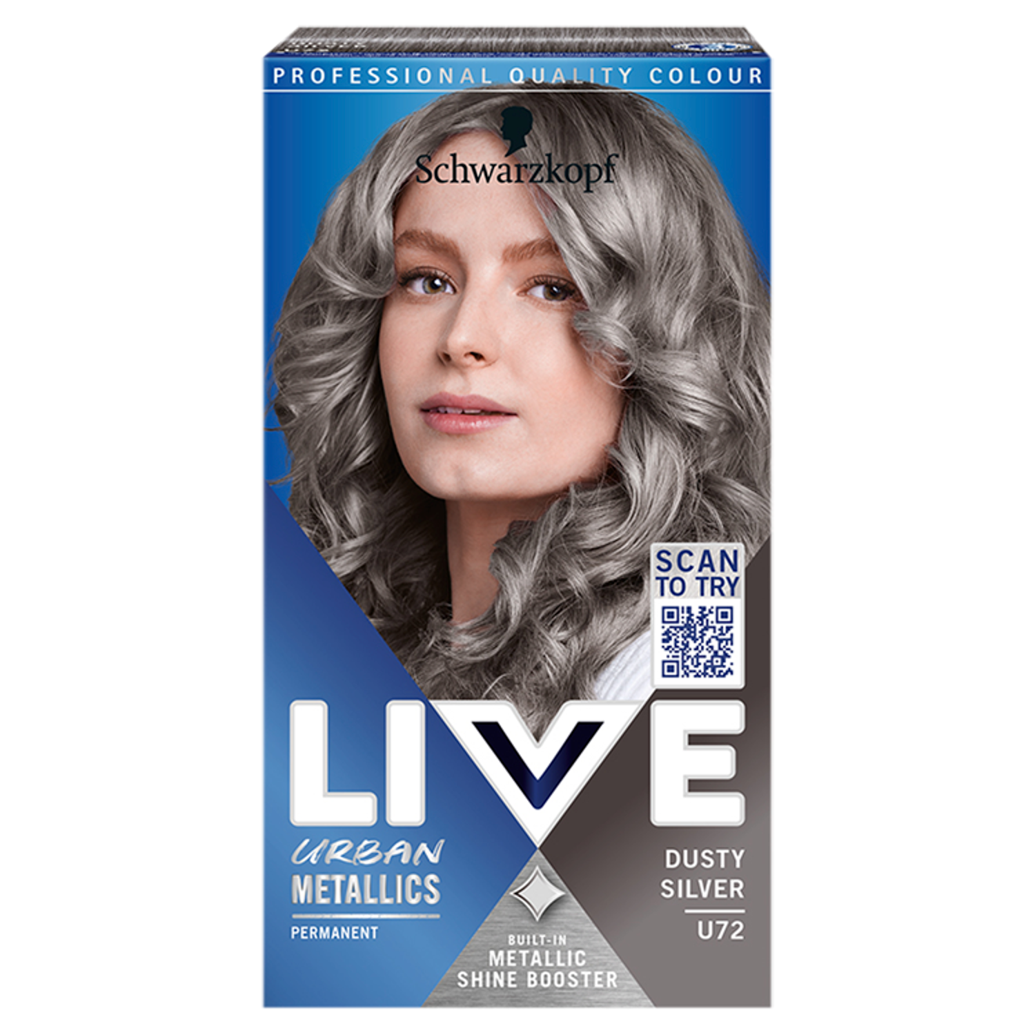 Schwarzkopf Live Urban Metallics farba do włosów U72 Dusty Silver
