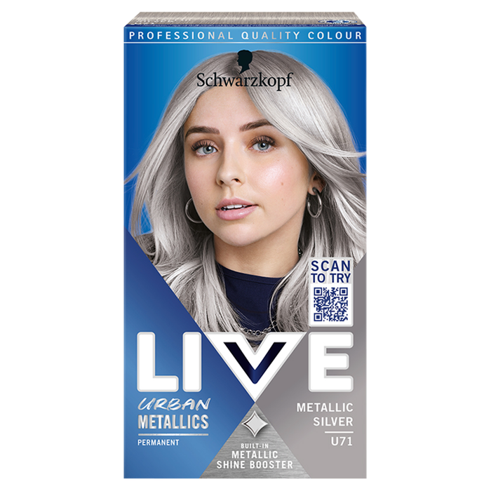 Schwarzkopf Live Urban Metallics farba do włosów U71 Metallic Silver main product photo